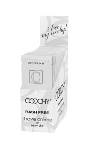 Coochy Rash-Free Shave Creme Display 24 Count 15ml Foils Loves Me, Loves Me Not CE1033-99