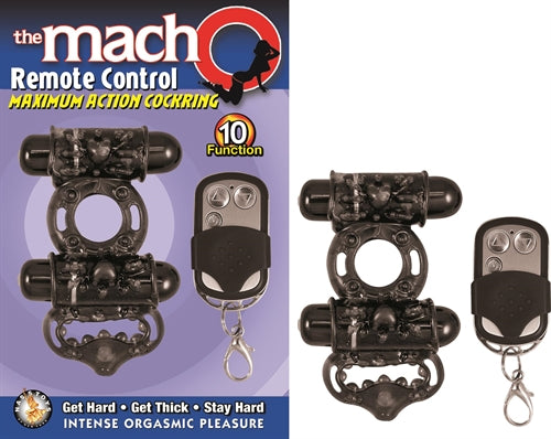 The Macho Remote Control Cockring - Black NW2587-1