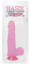 Basix 7.5in Dong With Suction Cup Pink PD4228-11