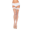 Stay Up Fishnet Lace Top Thigh Highs - White - One Size LA-9122WHT