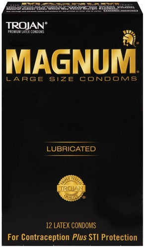 Trojan Magnum Large Size Lubricated - 12 Pack Tj64212 TJ64214