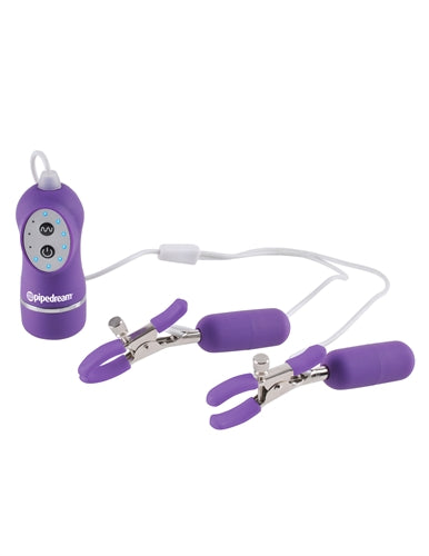 Fetish Fantasy Series 10 Function Vibrating Nipple Clamps PD3235-12