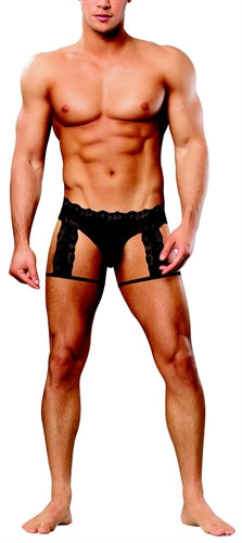 G-String Garter Short - Black - Small-Medium MP-176178BKSM
