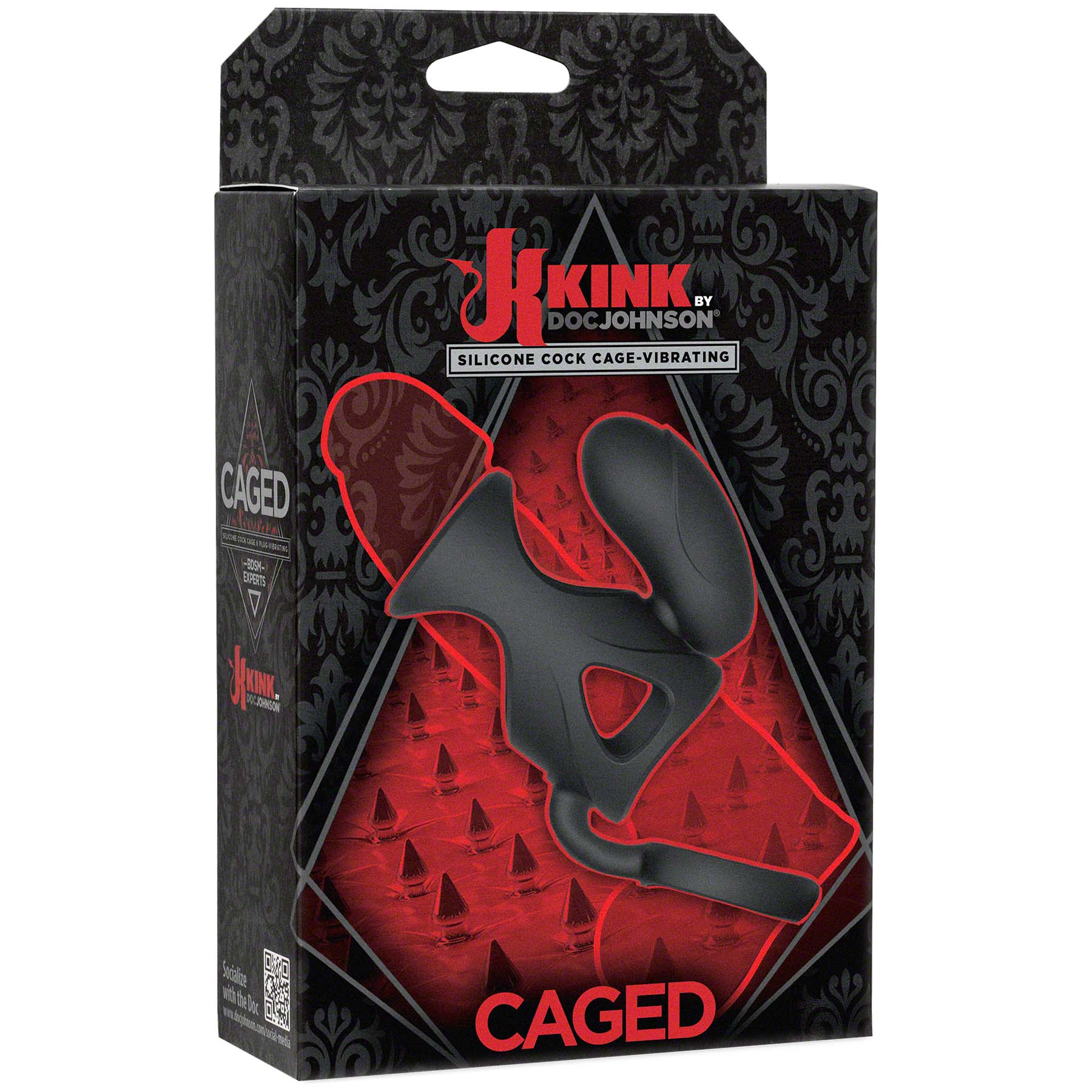 Caged - Vibrating Silicone Cock Cage - Black DJ2402-10-BX