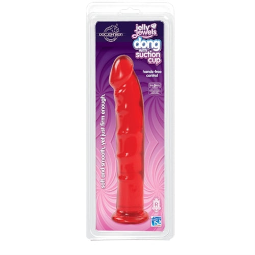 Jelly Jewel Dong with Suction Cup Ruby DJ7012-01