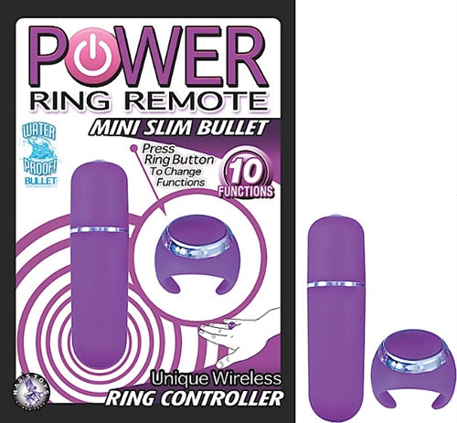 Power Ring Remote Mini Slim Bullet - Purple NW2372-2