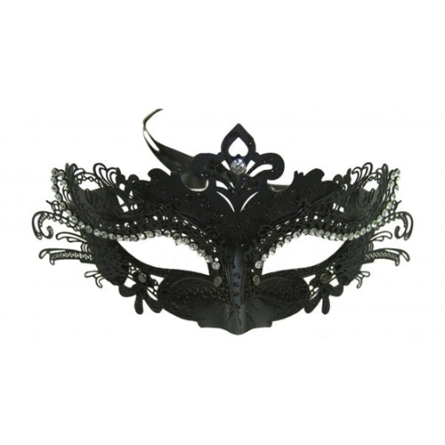 Venetian Glitter Masquerade Black Mask KI-MEP001BK