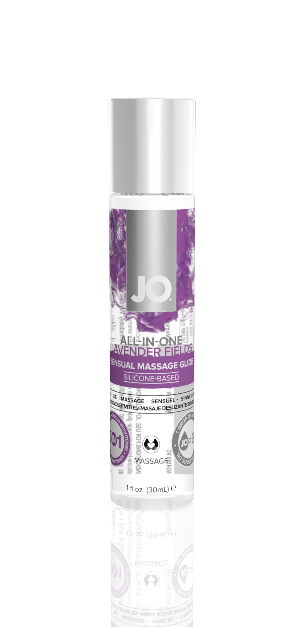 Jo All-in-One Sensual Massage Glide - Lavender Fields - 1 Fl. Oz. / 30 ml JO10146