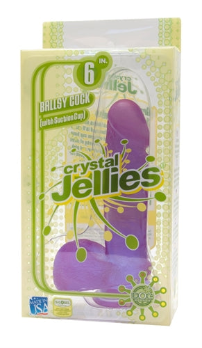 Crystal Jellies 6-Inch Ballsy With Suction Cup - Purple DJ0288-09