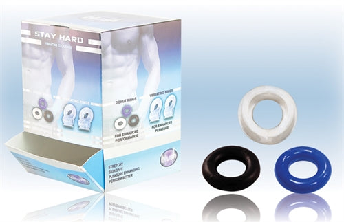 Donut Rings - Assorted Colors - 50 Pieces Display BL-BC008