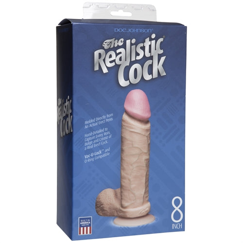The Realistic Cocks - 8-Inch - White DJ0271-02