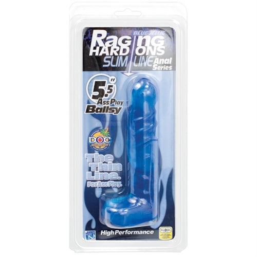 Raging Hard-Ons Slimline Anal Series -5.5-Inch Ass Play Ballsy - Blue DJ0279-19