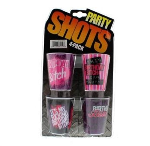 Party Shots - 4 Pack - Birthday Bitch K-PSG4S410