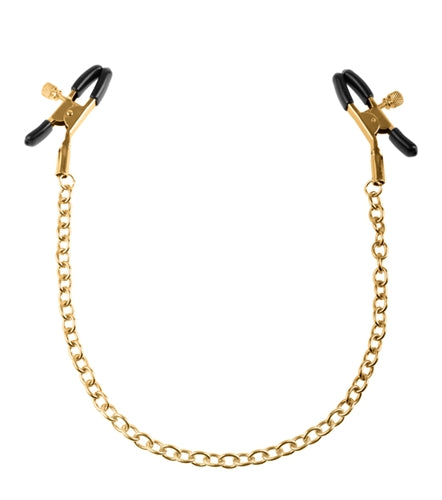 Fetish Fantasy Gold Chain Nipple Clamps - Gold PD3977-27