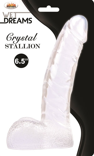 Wet Dreams Crystal Stallion - Clear Dildo With Balls HTP2950