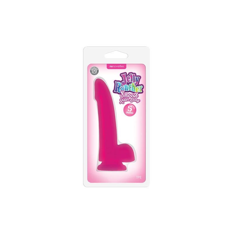 Jelly Rancher Smooth Rider Dong - 5 Inches - Pink NSN0455-14
