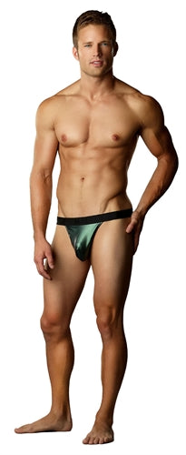 Matte Metallic Thong Green L/xl MP-454212GNLX