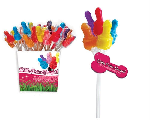 Edible Pecker Bouquet - 72 Pieces Pail Display - 12 Bundles HTP2861D