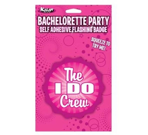 Batchelorette Party Self Adhesive Flashing Badge - the I Do Crew K-SF305