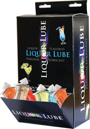 Liquor Lube - 7 Assorted Flavors - 50 Pieces Display HTP2650D