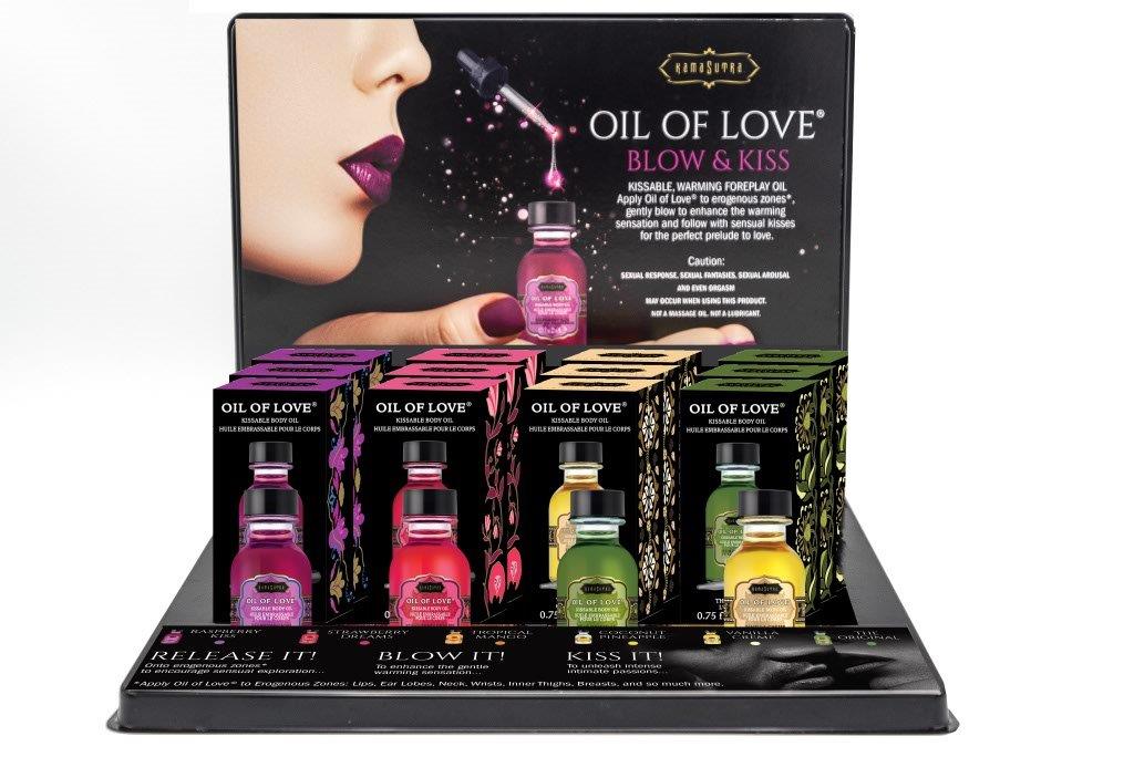 Oil of Love Pre- Pack Display - 4 Flavors KS12100
