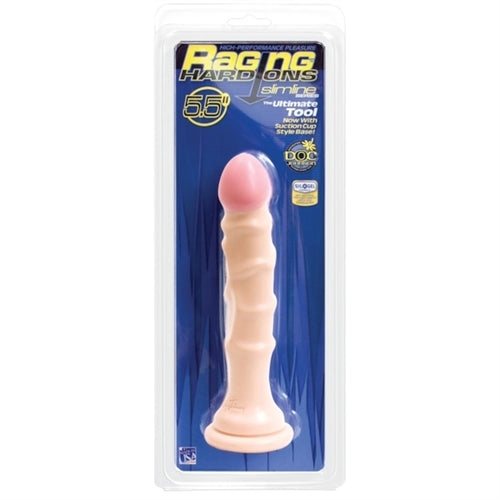 Raging Hard-Ons Slimline With Suction Cup - 5.5-Inch Dong - White DJ0279-32