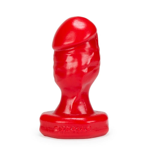 Honcho-1 Small Stumpy Dick Shape Buttplug - Red OX-1240-1-RED
