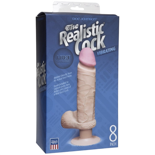 The Realistic Cock Ur3 Vibrating 8-Inch - White DJ1160-02
