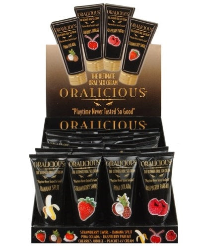 Oralicious - 24 Piece P.O.P. Display - 2 Fl. Oz. Tubes - Assorted Flavors HTP2160-D