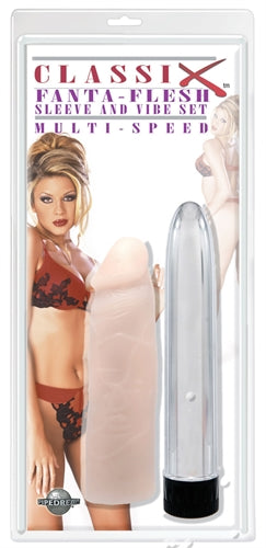 Classix Fanta Flesh Sleeve and Vibe Set Multi Speed PD1929-00