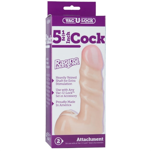 Vac-U-Lock Raging Hard-Ons 5.5-Inch Cock - White DJ1015-23