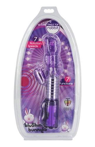 Illuminating Tingle Top Rabbit Vibrator - Purple TV-AC247-PUR