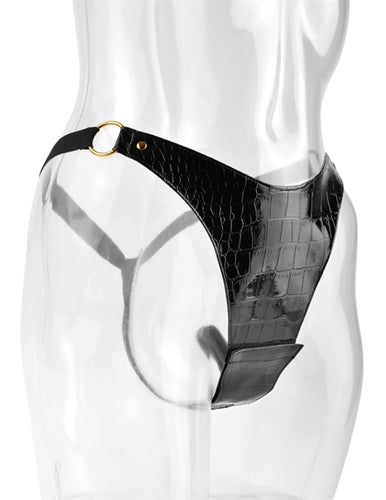 Fetish Fantasy Gold Vibrating Fantasy Panty - Black PD3981-23