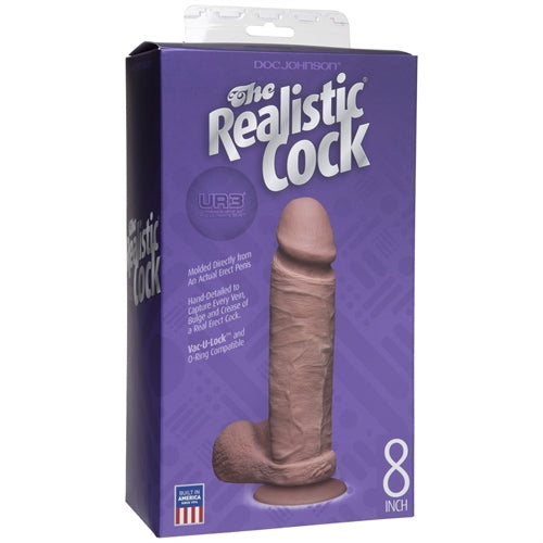 The Realistic Cock Ur3 - Brown 8-Inch DJ0276-06