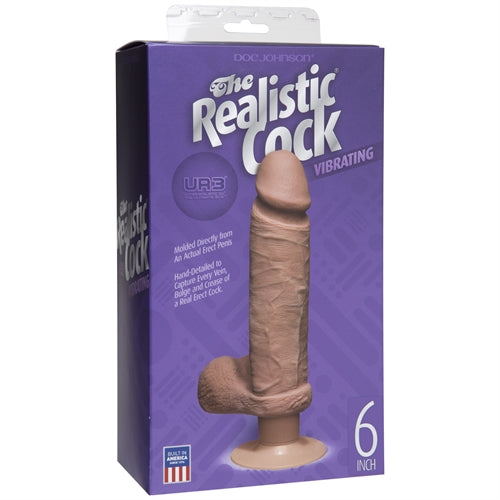 The Realistic Cock Ur3 Vibrating 6-Inch - Brown DJ1160-05