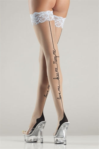 Love Me - Kiss Me - Marry Me - Nude - One Size BW-709