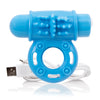 Charged Owow Rechargeable Vibe Ring - Blue - 6 Count Box AOW-BU-110D