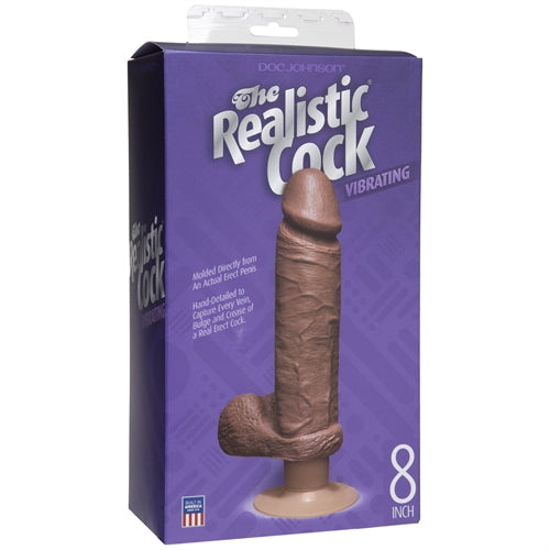 The Original Vibro Realistic Cocks 8-Inch - Brown DJ1156-06