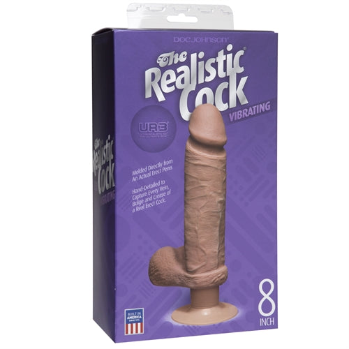 The Realistic Cock Ur3 Vibrating 8-Inch - Brown DJ1160-06