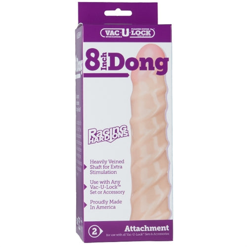 Vac-U-Lock Raging Hard-Ons 8-Inch Dong - White DJ1015-26