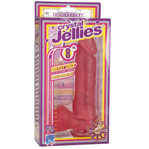 Crystal Jellies 8-Inch Ballsy With Suction  Cup - Pink DJ0288-07