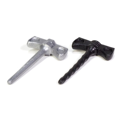 Cockscrew Handled Sound Sets 1 Screw and 1 Straight - Zink/black OX-1060-ZNK