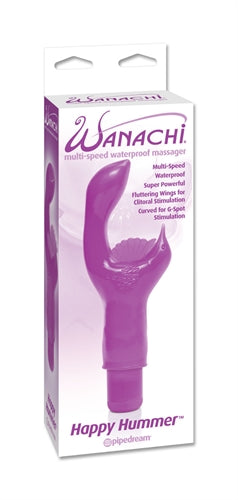 Mini-Multi Wanachi Happy Hummer Multi-Speed Waterproof Massager - Purple PD3035-12