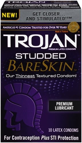 Trojan Studded Bareskin 10 Pack PM22889