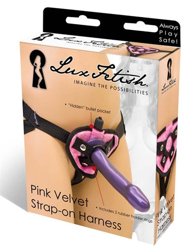 Pink Velvet Strap-on Harness EL-LF-1338