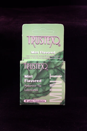 Trustex Flavored Lubricated Condoms - 3 Pack - Mint AL-4005