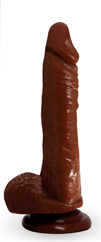 Hard Steel Slim 8.5-Inch Cock - Brown BL-11396