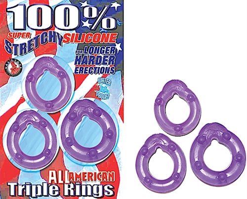 All American Triple Rings Purple NW2152-2