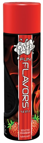 Wet Fun Flavors 4-in-1 Lube - Seductive Strawberry - 10.7 Fl. Oz. WT20463