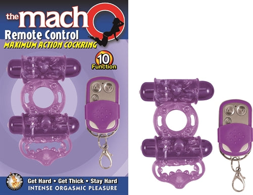 The Macho Remote Control Cockring - Purple NW2587-2